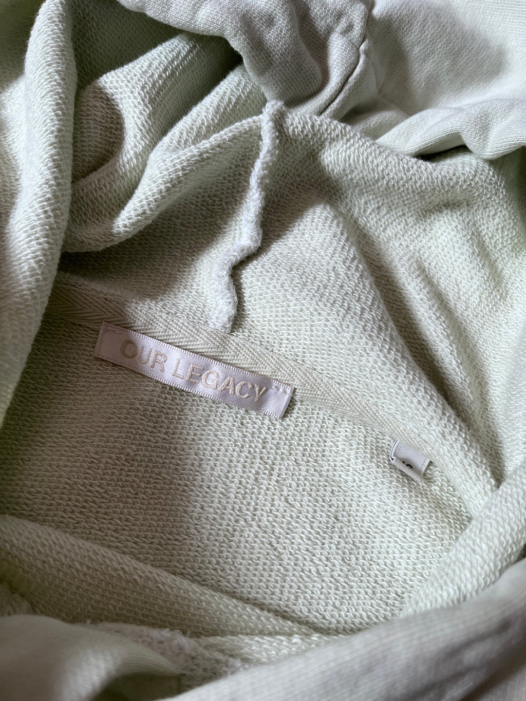 Our Legacy Translucent White Loop Loose Hoodie Mint Men - S