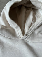 Balenciaga Football Embroidered Logo Hoodie Beige Men - S
