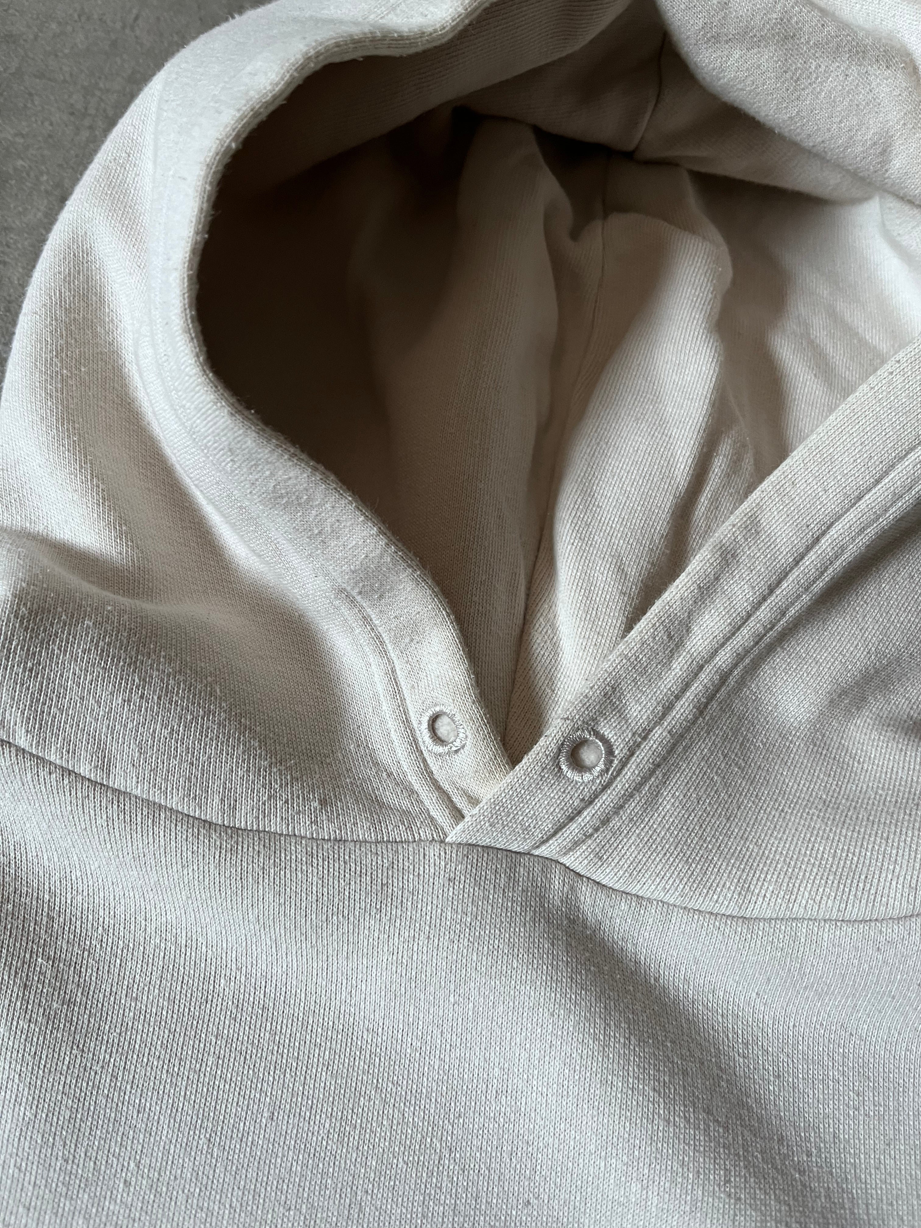 Balenciaga Football Embroidered Logo Hoodie Beige Men - S