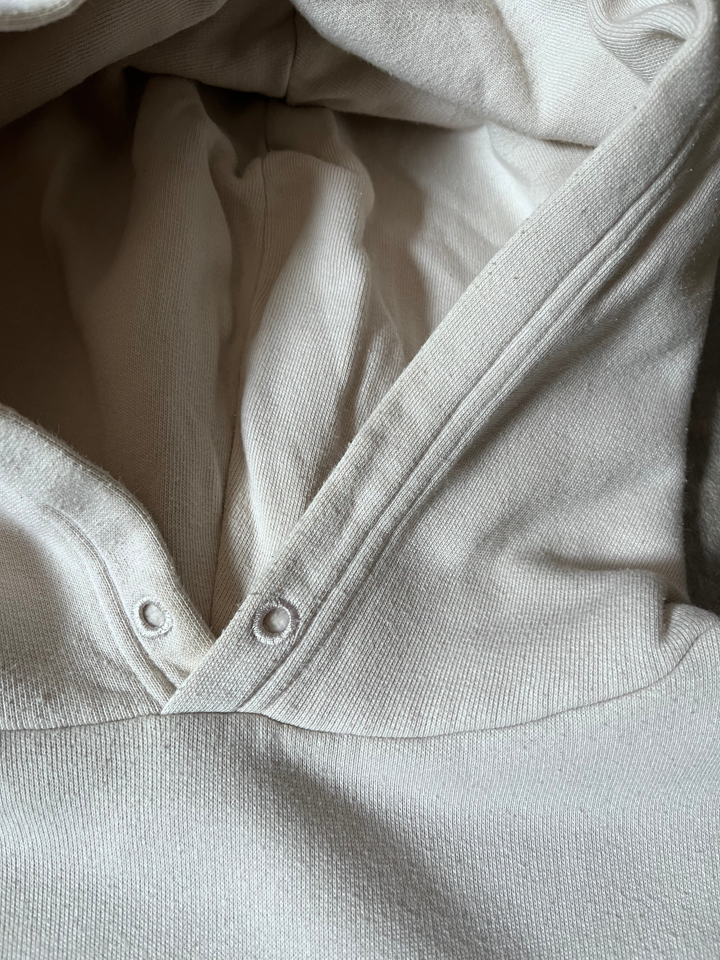 Balenciaga Football Embroidered Logo Hoodie Beige Men - S