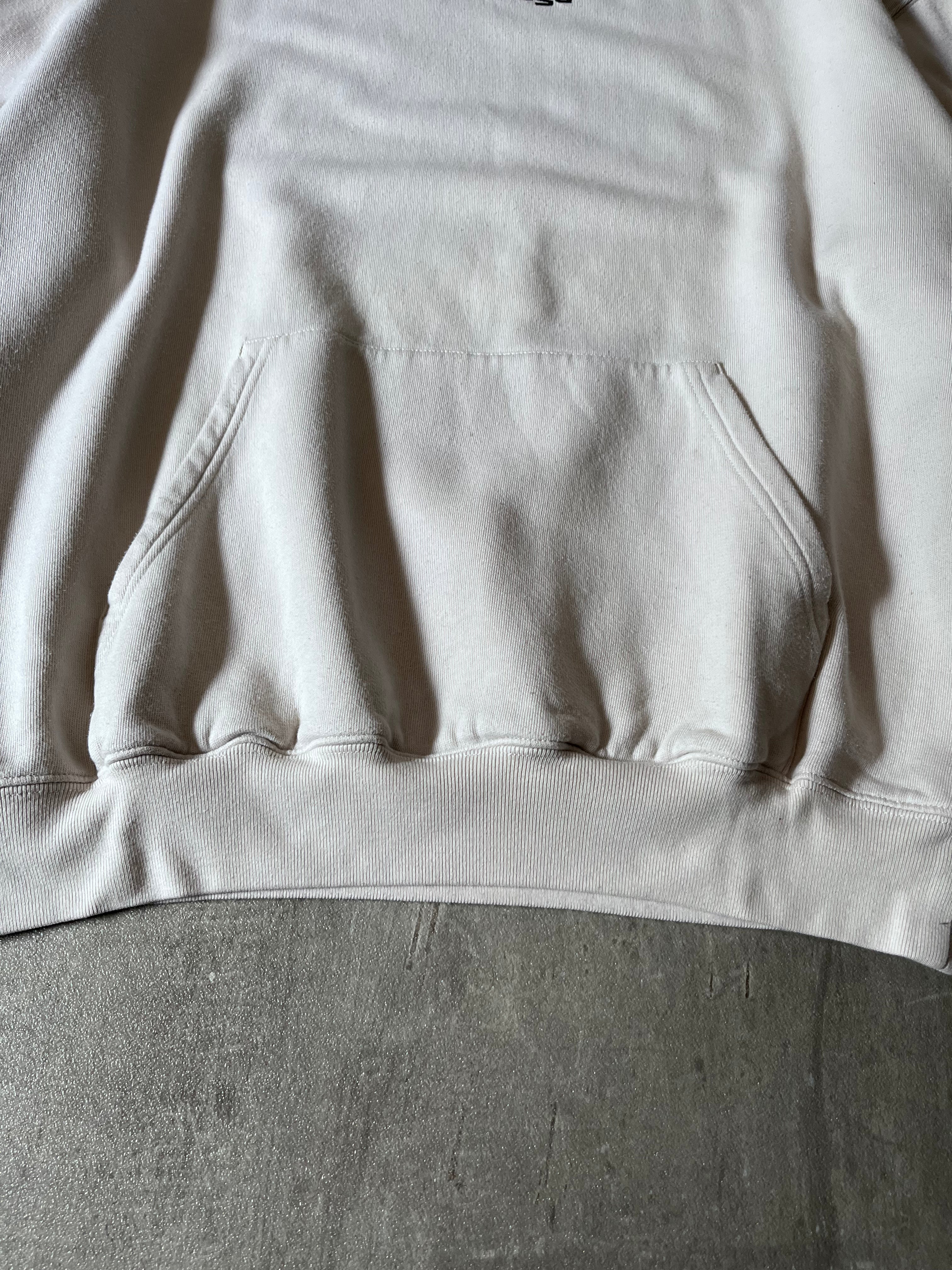 Balenciaga Football Embroidered Logo Hoodie Beige Men - S