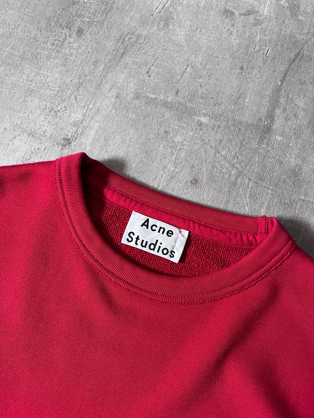 Acne Studios AS Embroidered Logo Sweatshirt Red Men - M