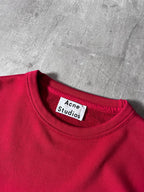 Acne Studios AS Embroidered Logo Sweatshirt Red Men - M