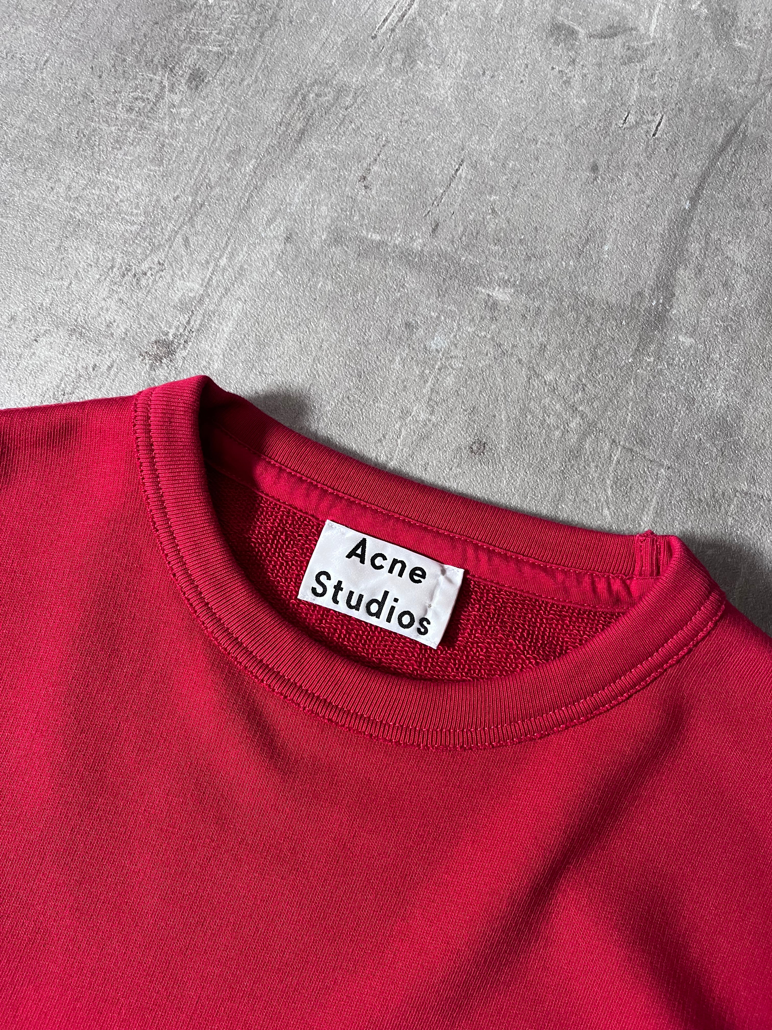 Acne Studios AS Embroidered Logo Sweatshirt Red Men - M