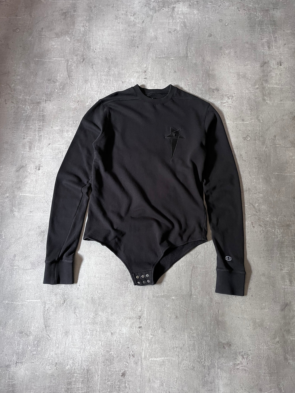Rick Owens x Champion Embroidered Logo Bodysuit Black Men - M