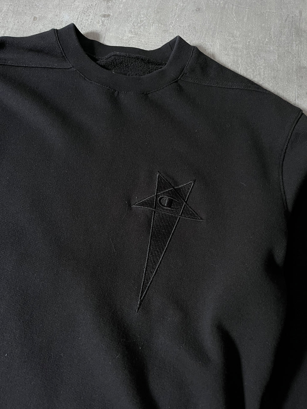 Rick Owens x Champion Embroidered Logo Bodysuit Black Men - M
