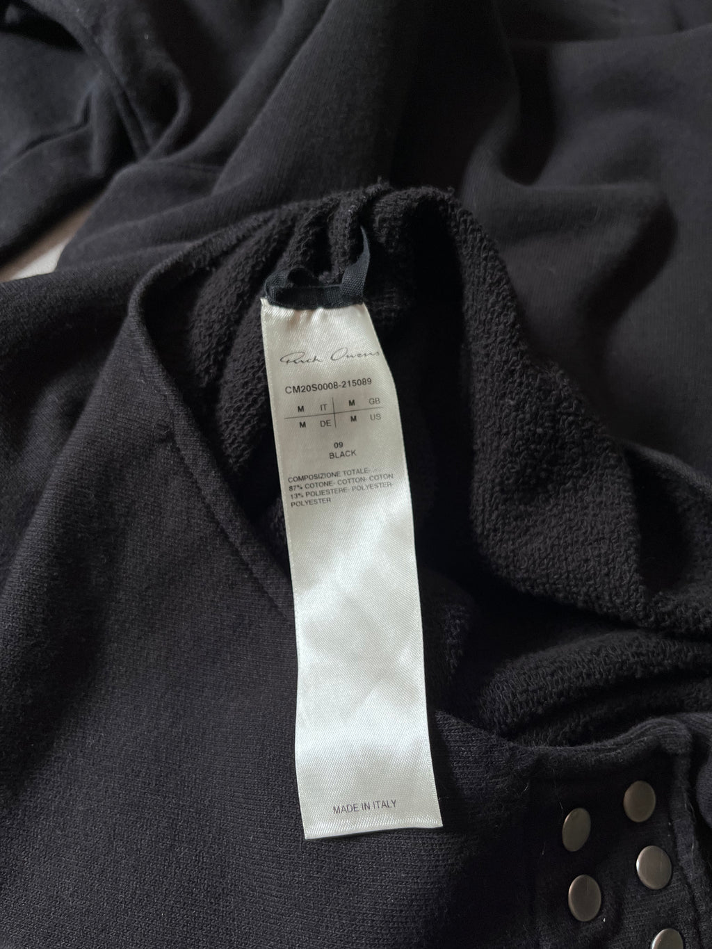 Rick Owens x Champion Embroidered Logo Bodysuit Black Men - M
