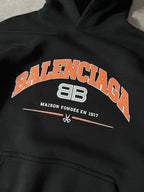 Balenciaga Maison Logo Hoodie Black Men - M