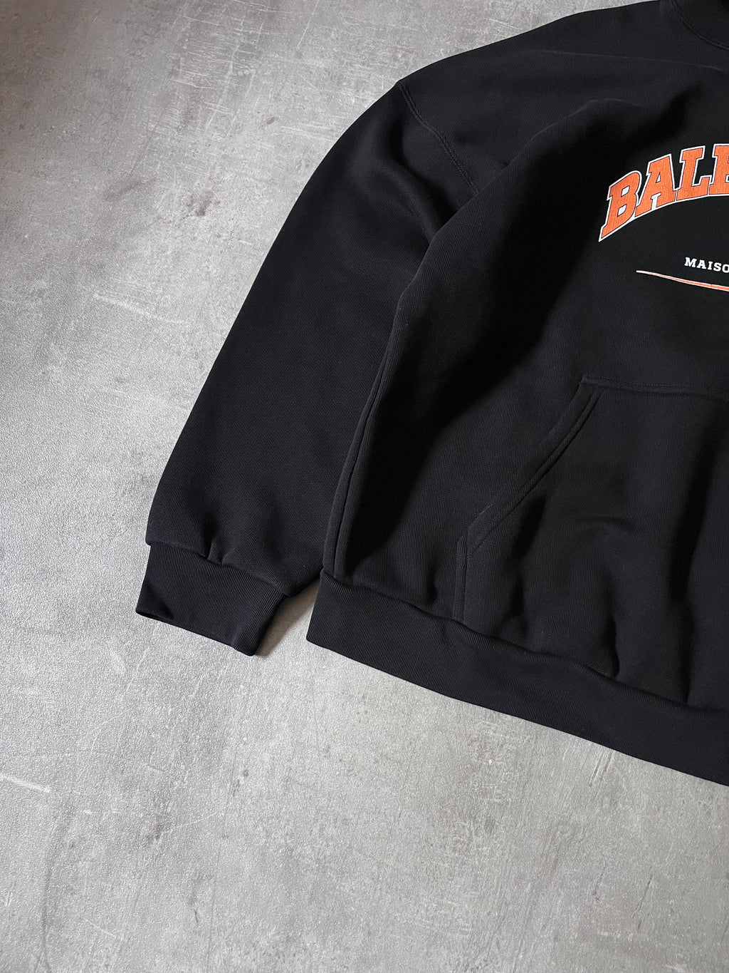 Balenciaga Maison Logo Hoodie Black Men - M