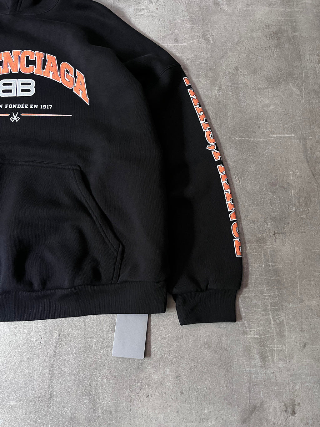 Balenciaga Maison Logo Hoodie Black Men - M