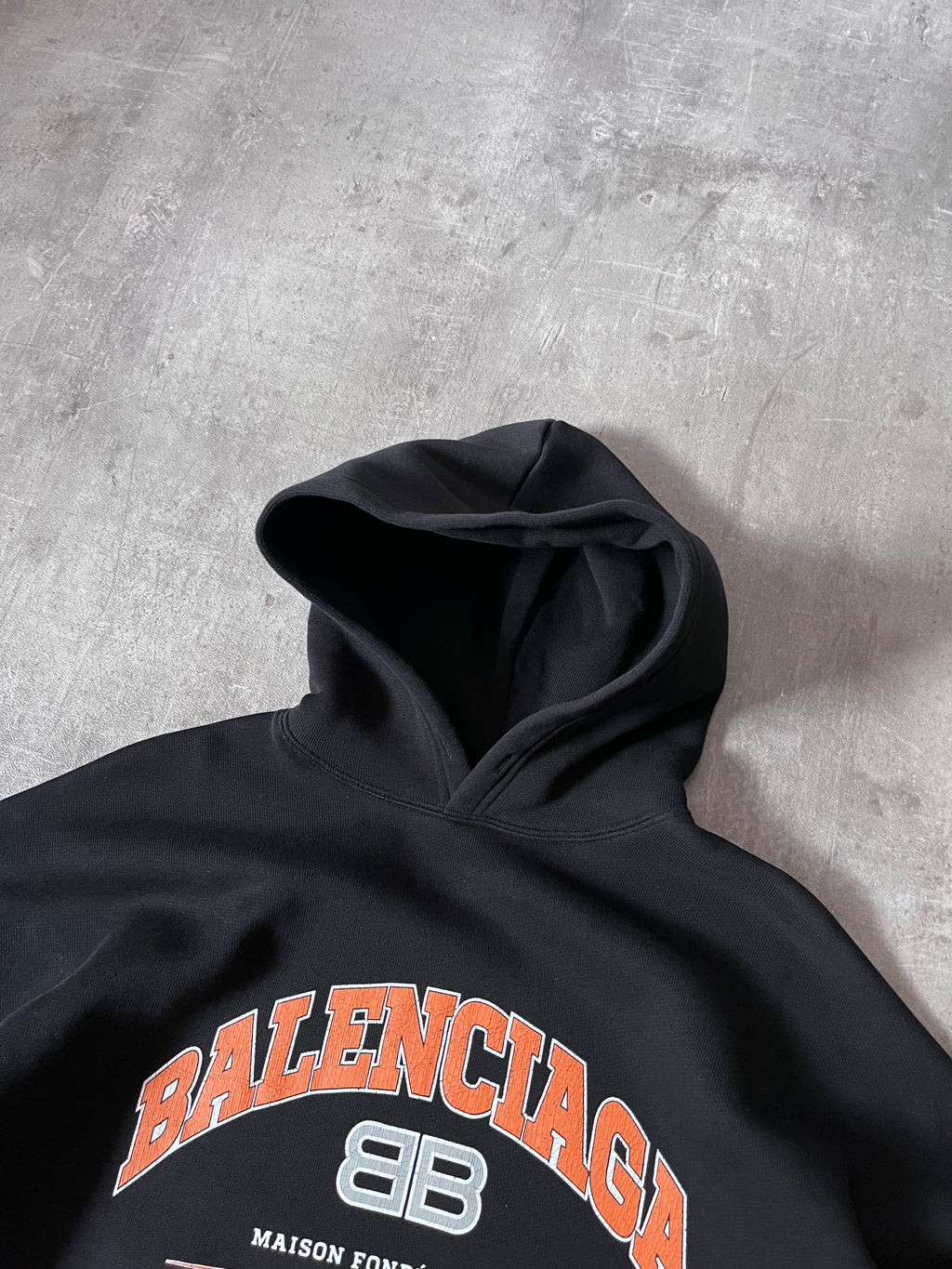 Balenciaga Maison Logo Hoodie Black Men - M
