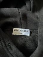 Balenciaga Maison Logo Hoodie Black Men - M
