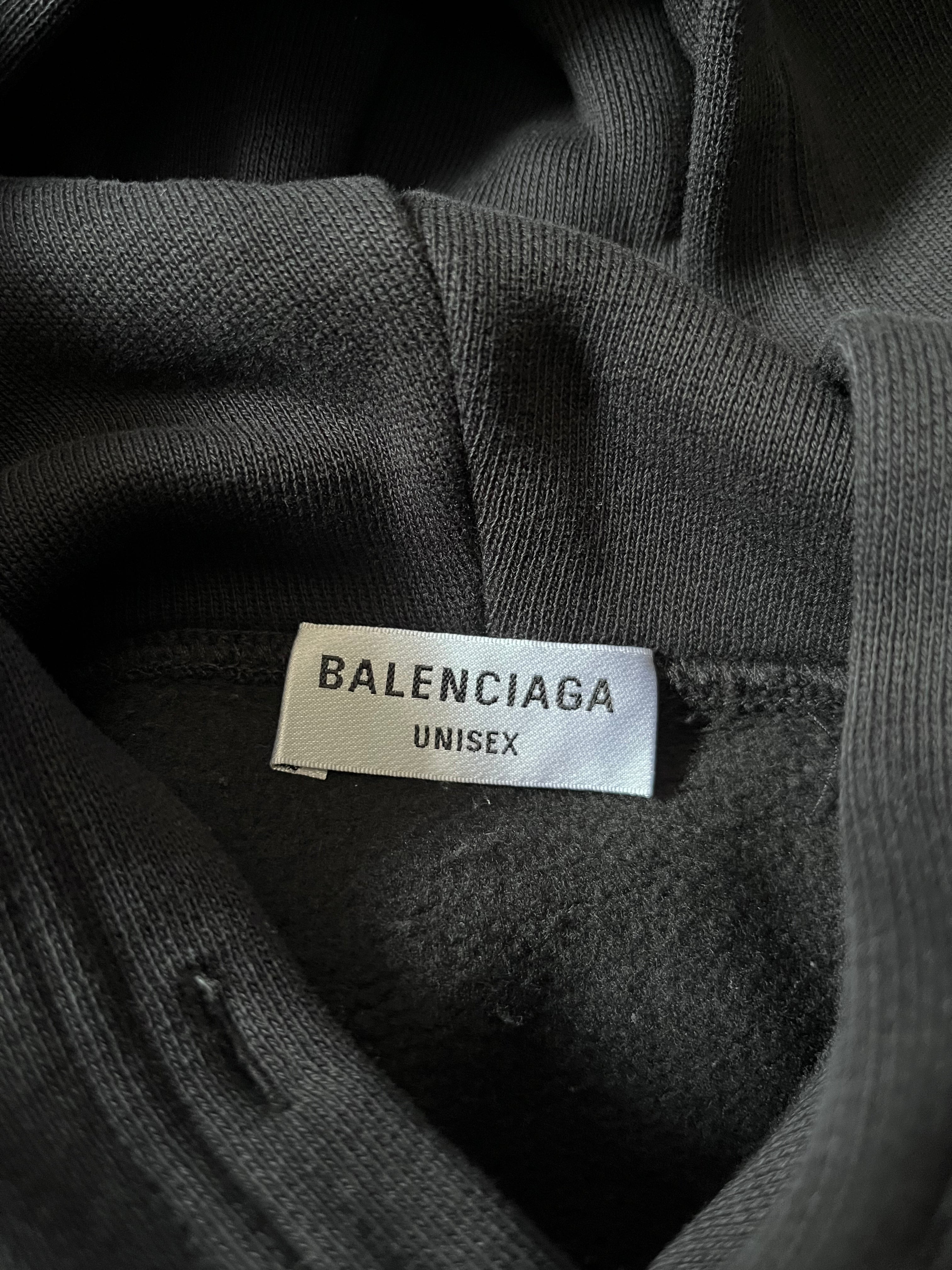 Balenciaga Maison Logo Hoodie Black Men - M
