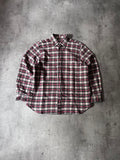Raf Simons Sample Checkered Flannel Wool Shirt Jacket Red White Men - M