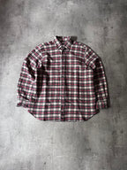 Raf Simons Sample Checkered Flannel Wool Shirt Jacket Red White Men - M