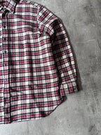 Raf Simons Sample Checkered Flannel Wool Shirt Jacket Red White Men - M