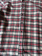 Raf Simons Sample Checkered Flannel Wool Shirt Jacket Red White Men - M