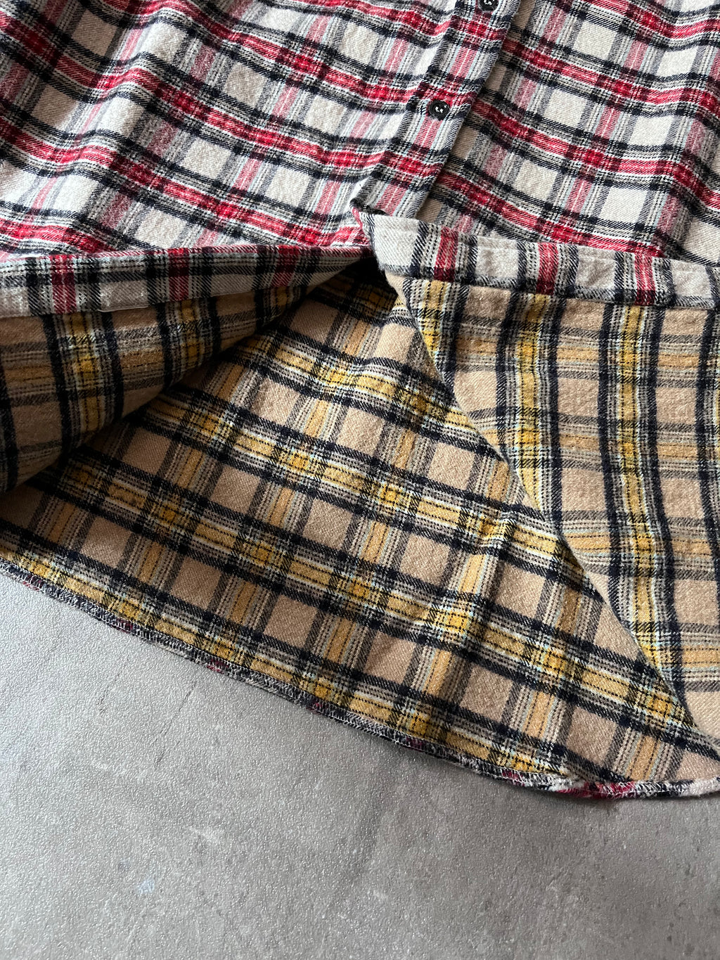 Raf Simons Sample Checkered Flannel Wool Shirt Jacket Red White Men - M