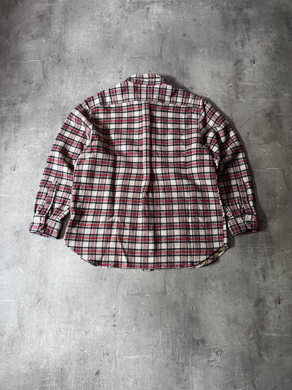Raf Simons Sample Checkered Flannel Wool Shirt Jacket Red White Men - M
