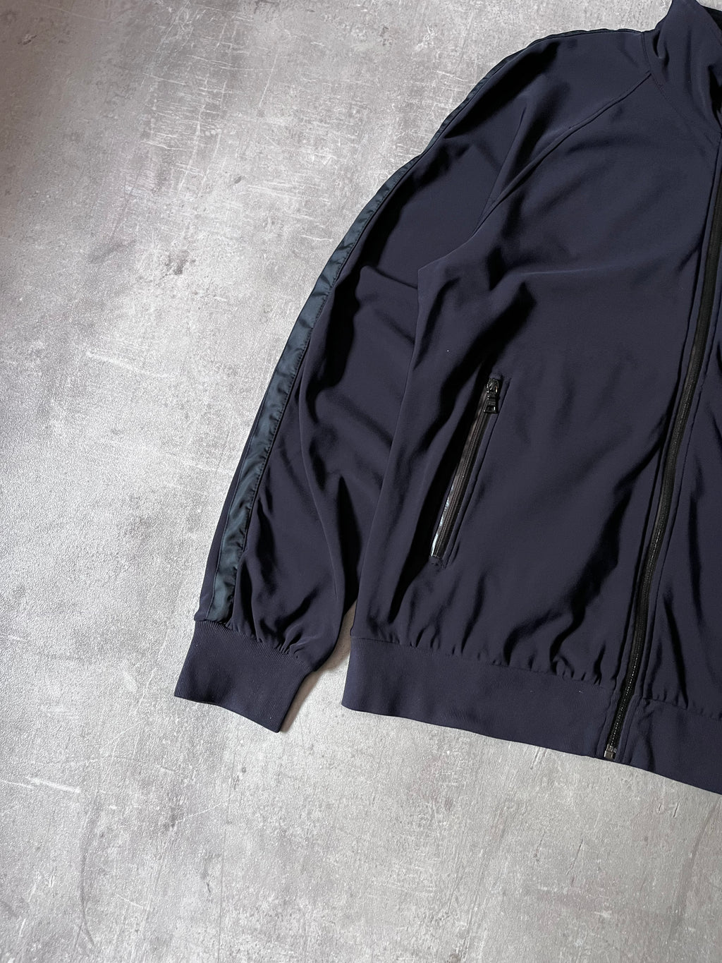 2007 Prada Thin Fleece Lining Lightweight Jacket Navy Men - XL