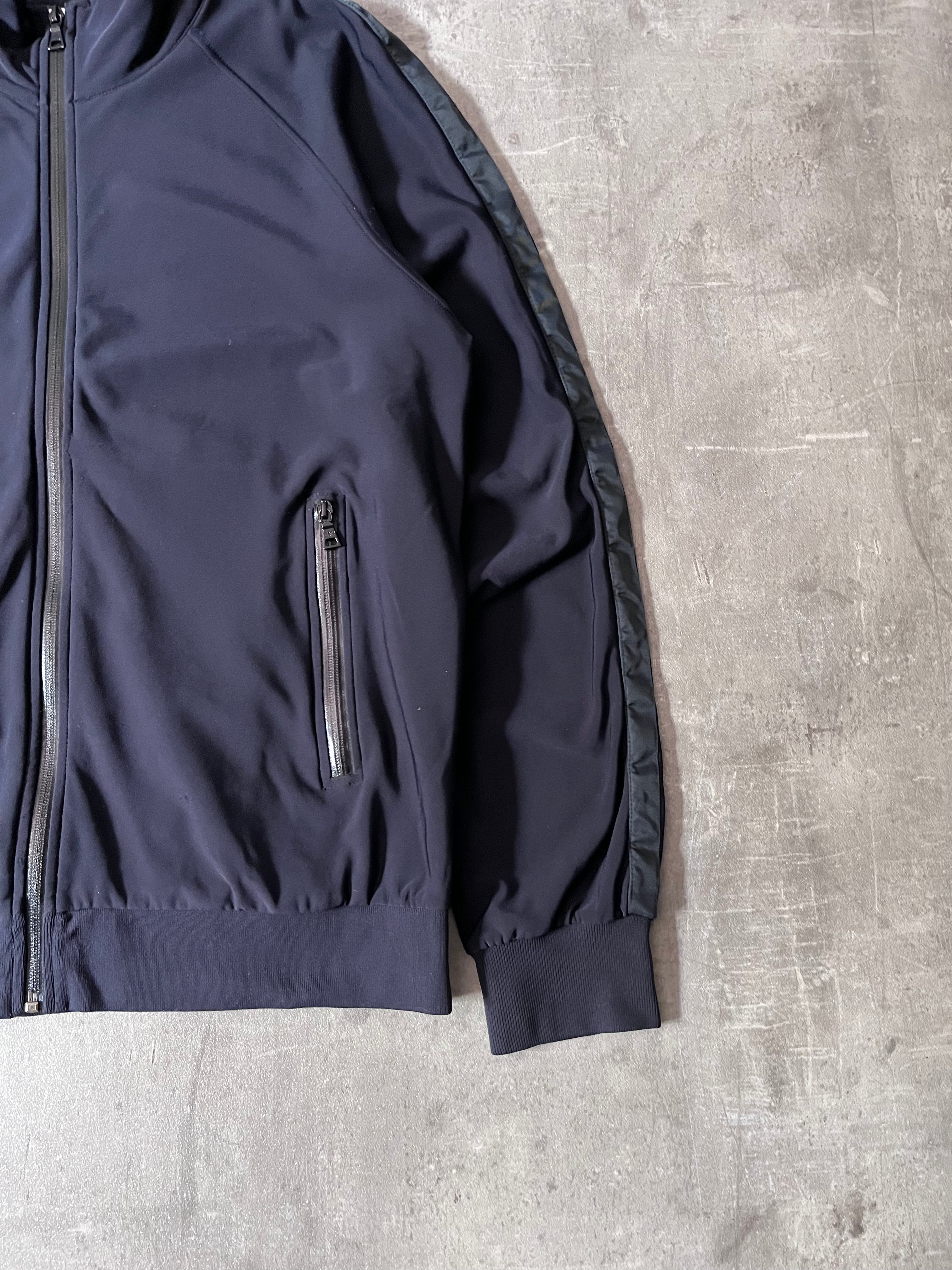 2007 Prada Thin Fleece Lining Lightweight Jacket Navy Men - XL