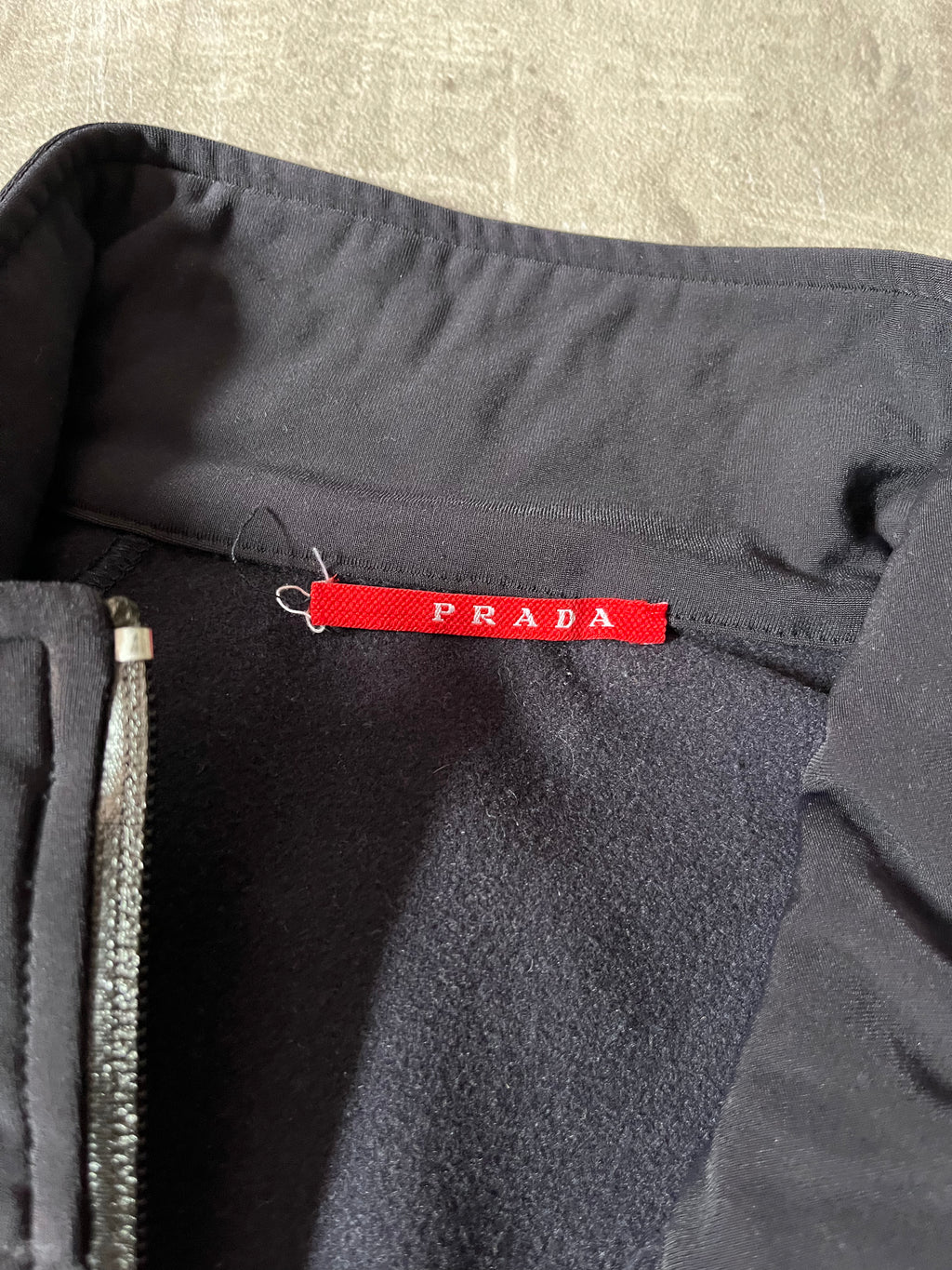 2007 Prada Thin Fleece Lining Lightweight Jacket Navy Men - XL