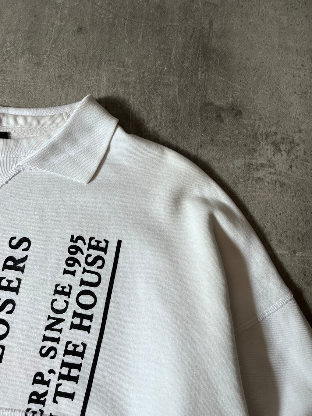 F/W 2019/20 Raf Simons "Heroes Losers" Polo Sweatshirt White Men - M