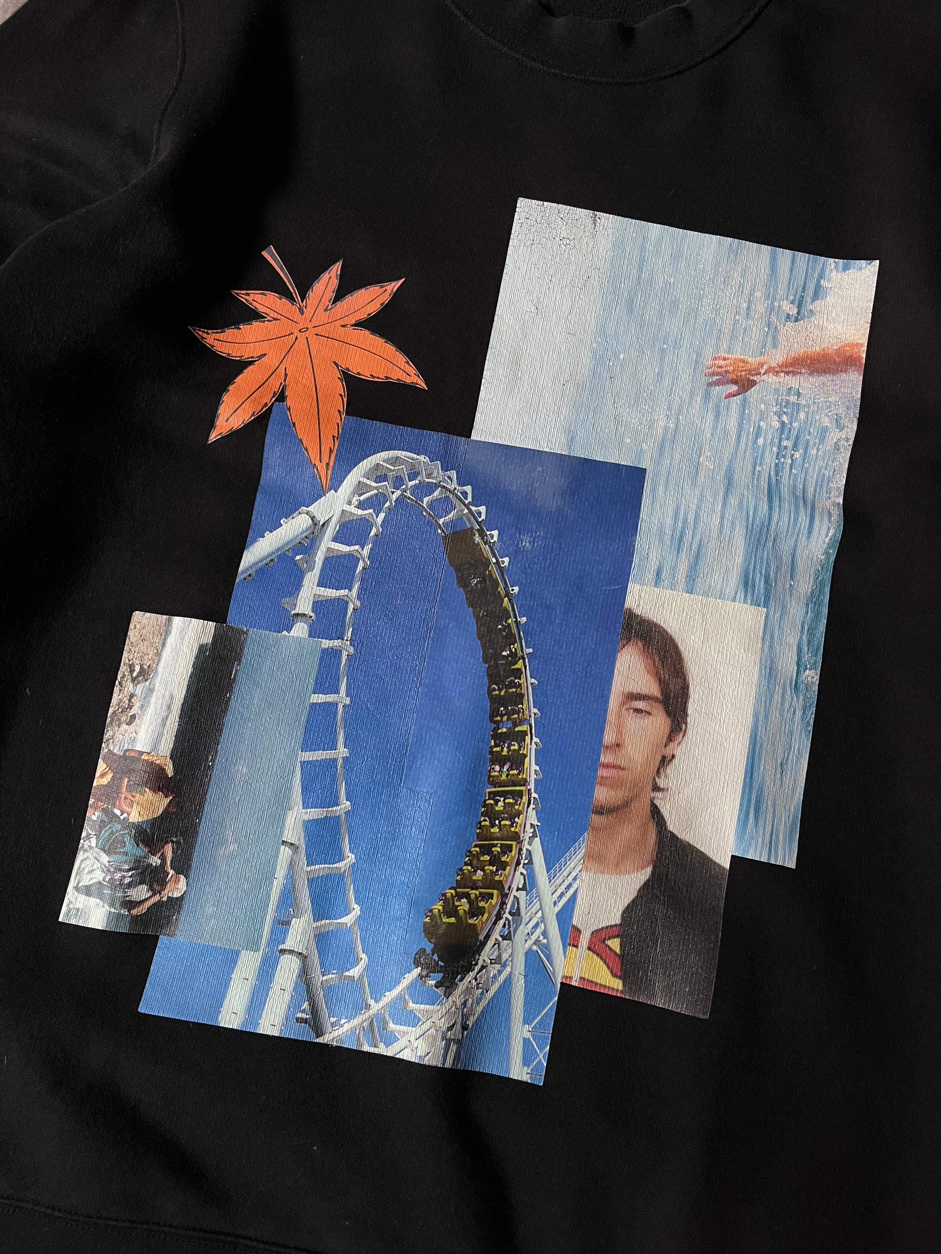 S/S 2015 Raf Simons Rollercoaster Collage Print Sweatshirt Black Men - S