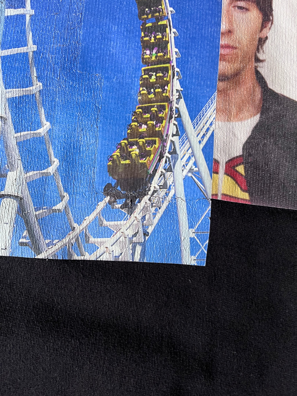 S/S 2015 Raf Simons Rollercoaster Collage Print Sweatshirt Black Men - L