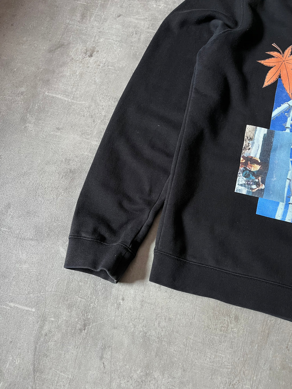 S/S 2015 Raf Simons Rollercoaster Collage Print Sweatshirt Black Men - L
