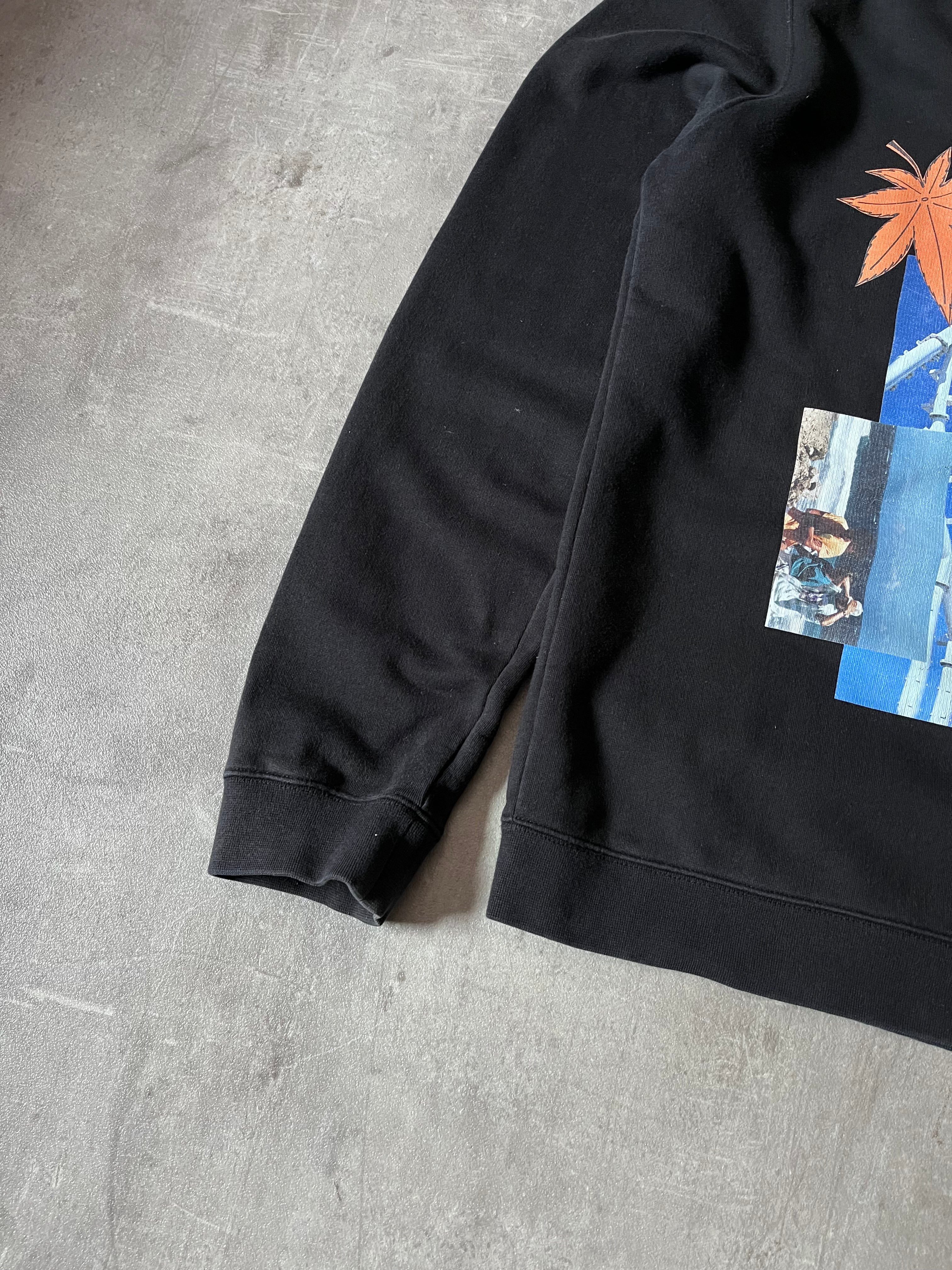 S/S 2015 Raf Simons Rollercoaster Collage Print Sweatshirt Black Men - L