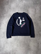 Raf Simons "One 9 Nine 5" Print Sweatshirt Navy Men - M