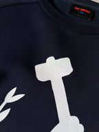Raf Simons "One 9 Nine 5" Print Sweatshirt Navy Men - M