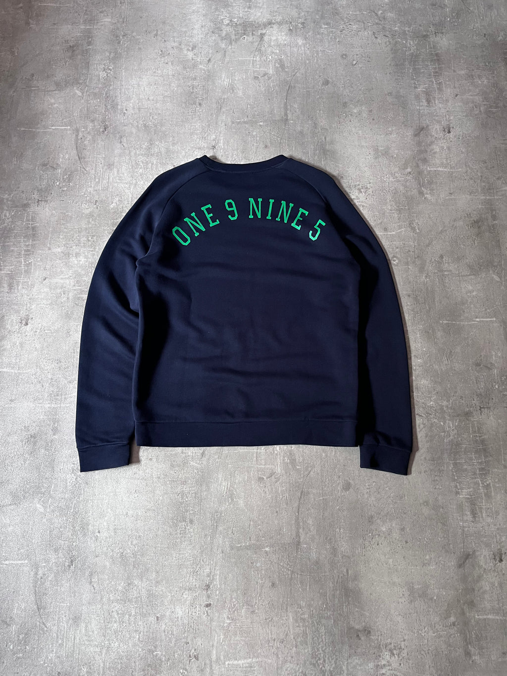 Raf Simons "One 9 Nine 5" Print Sweatshirt Navy Men - M