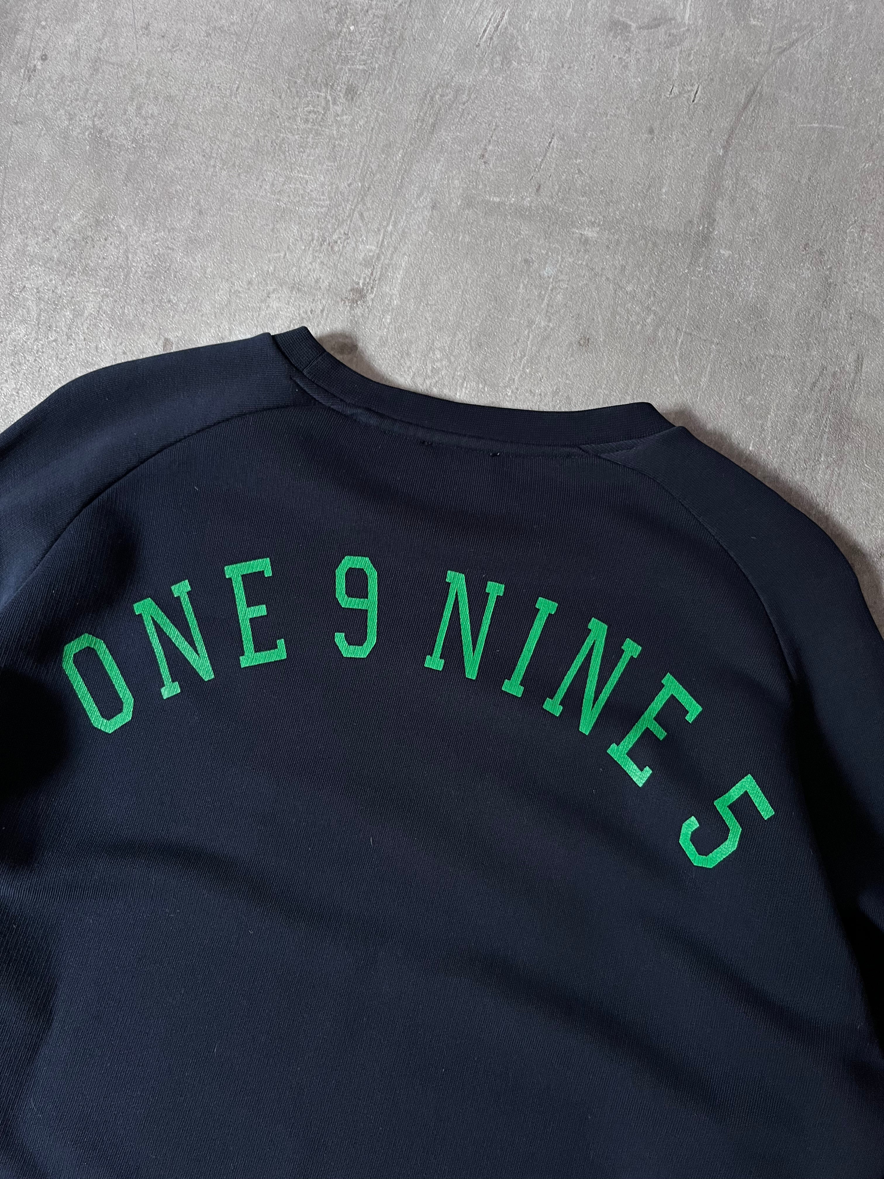 Raf Simons "One 9 Nine 5" Print Sweatshirt Navy Men - M