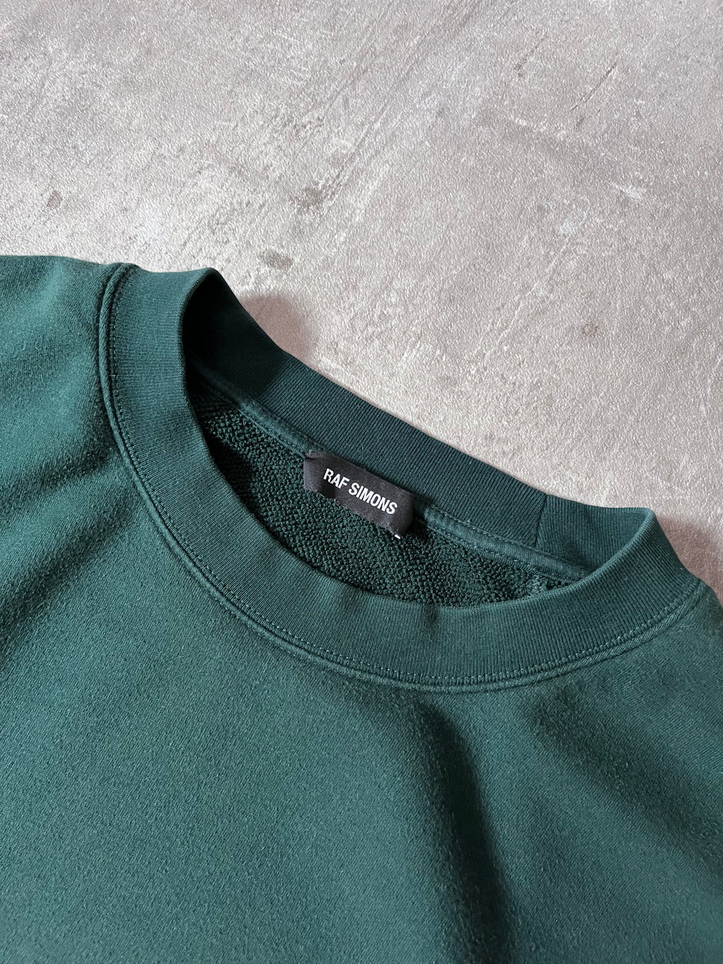 F/W 2016 Raf Simons R Patched Logo Sweatshirt Green Men - XL