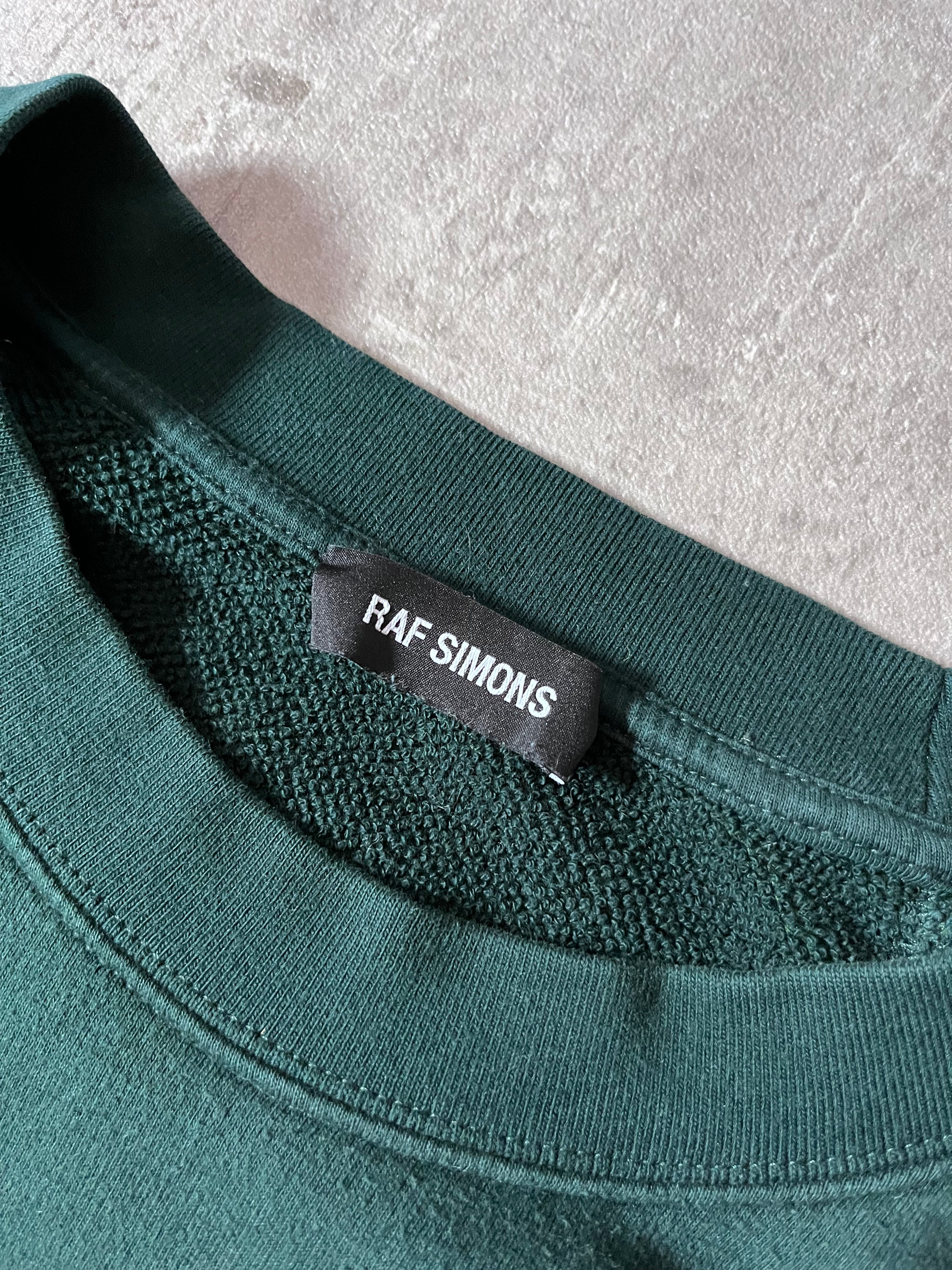 F/W 2016 Raf Simons R Patched Logo Sweatshirt Green Men - XL