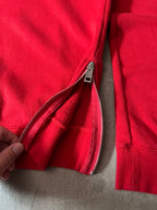 Raf Simons "To The Archives" Print Side Zip Sweatshirt Red Men - S