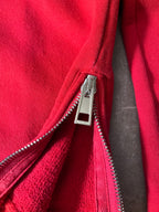 Raf Simons "To The Archives" Print Side Zip Sweatshirt Red Men - S