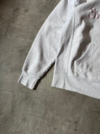 F/W 2017 Supreme Split English Logo Hoodie Pink Grey Men - M