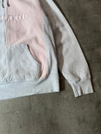 F/W 2017 Supreme Split English Logo Hoodie Pink Grey Men - M