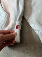 F/W 2017 Supreme Split English Logo Hoodie Pink Grey Men - M
