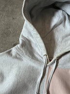 F/W 2017 Supreme Split English Logo Hoodie Pink Grey Men - M