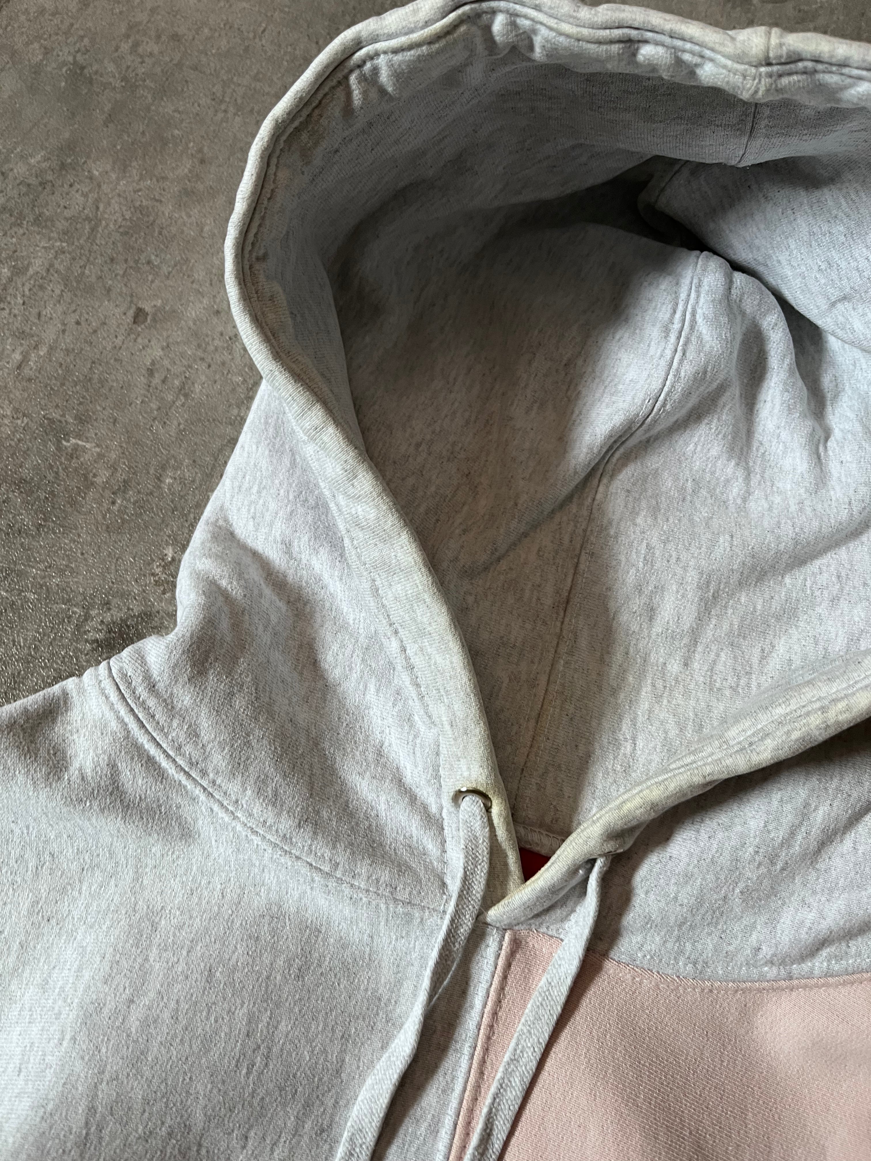 F/W 2017 Supreme Split English Logo Hoodie Pink Grey Men - M