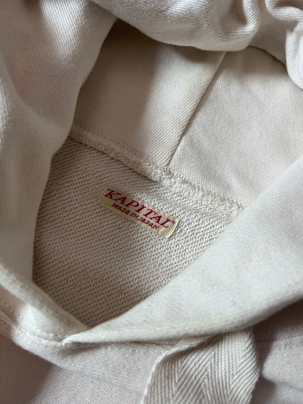 Kapital Smiley Rain Face Hoodie Beige Men - S
