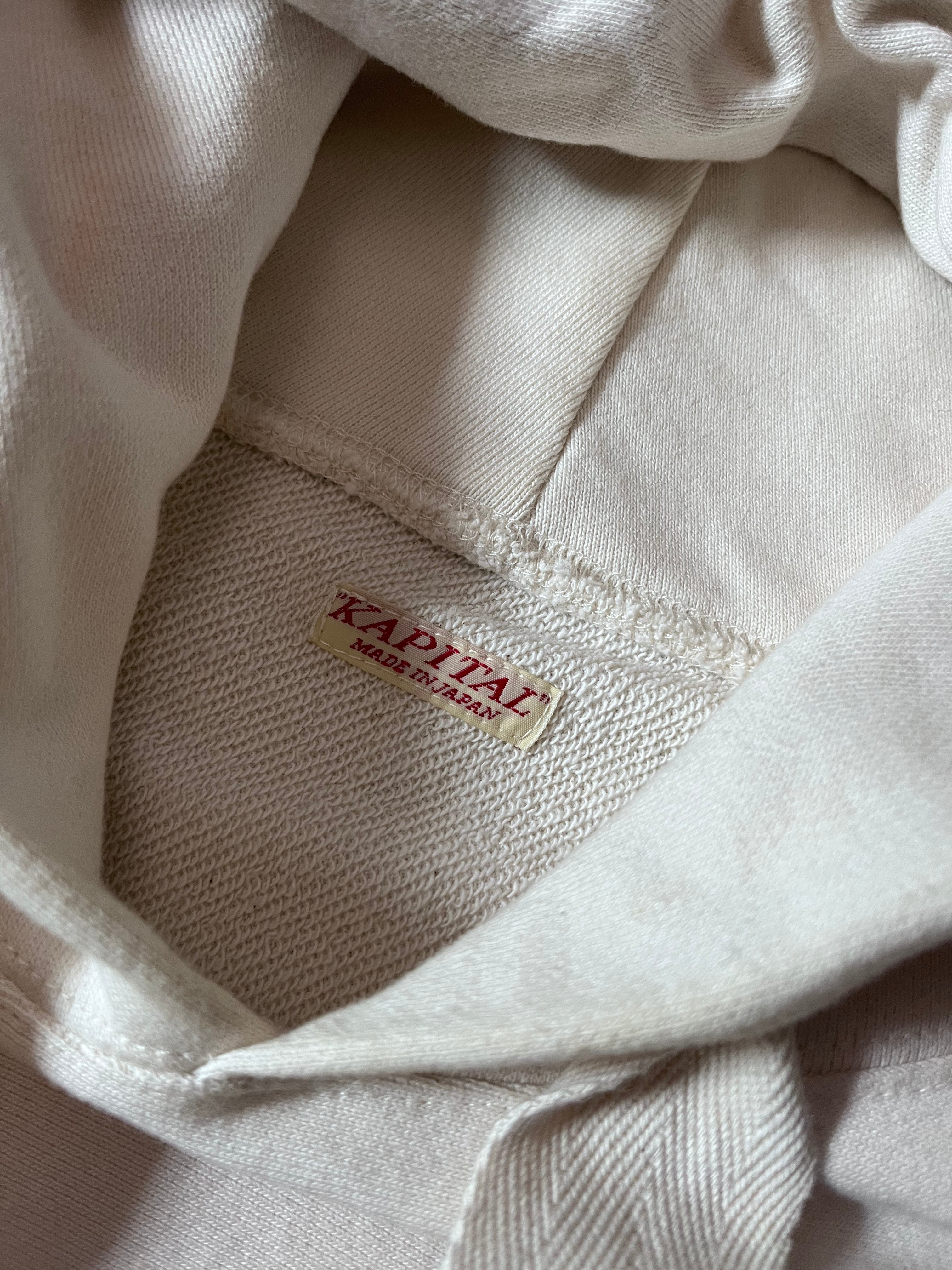 Kapital Smiley Rain Face Hoodie Beige Men - S