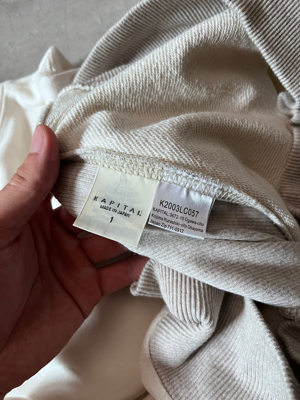 Kapital Smiley Rain Face Hoodie Beige Men - S
