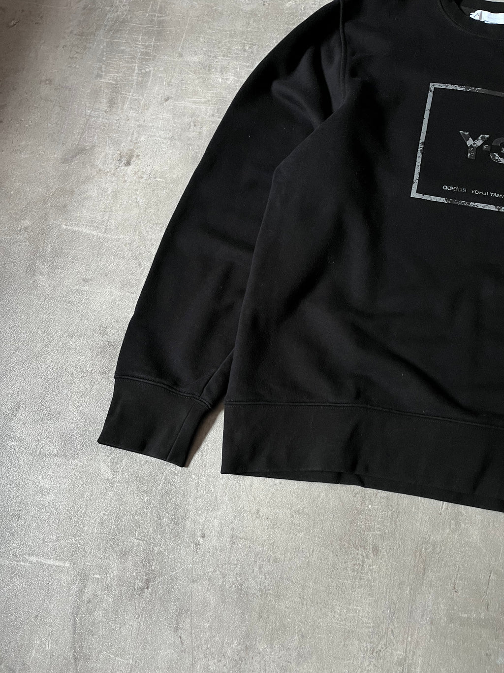 Y-3 Yohji Yamamoto x Adidas Chest Logo Sweatshirt Black Men - M