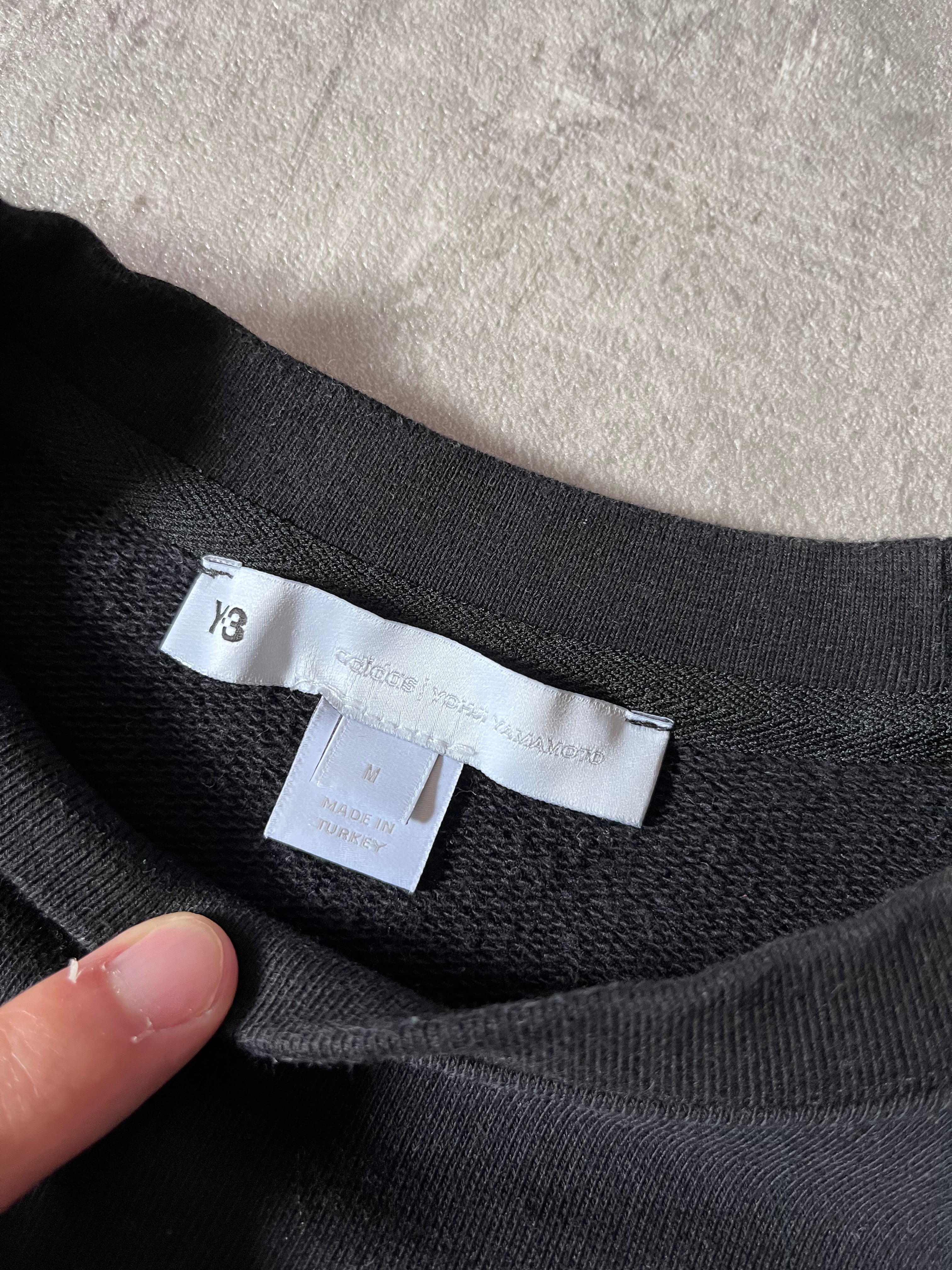 Y-3 Yohji Yamamoto x Adidas Chest Logo Sweatshirt Black Men - M