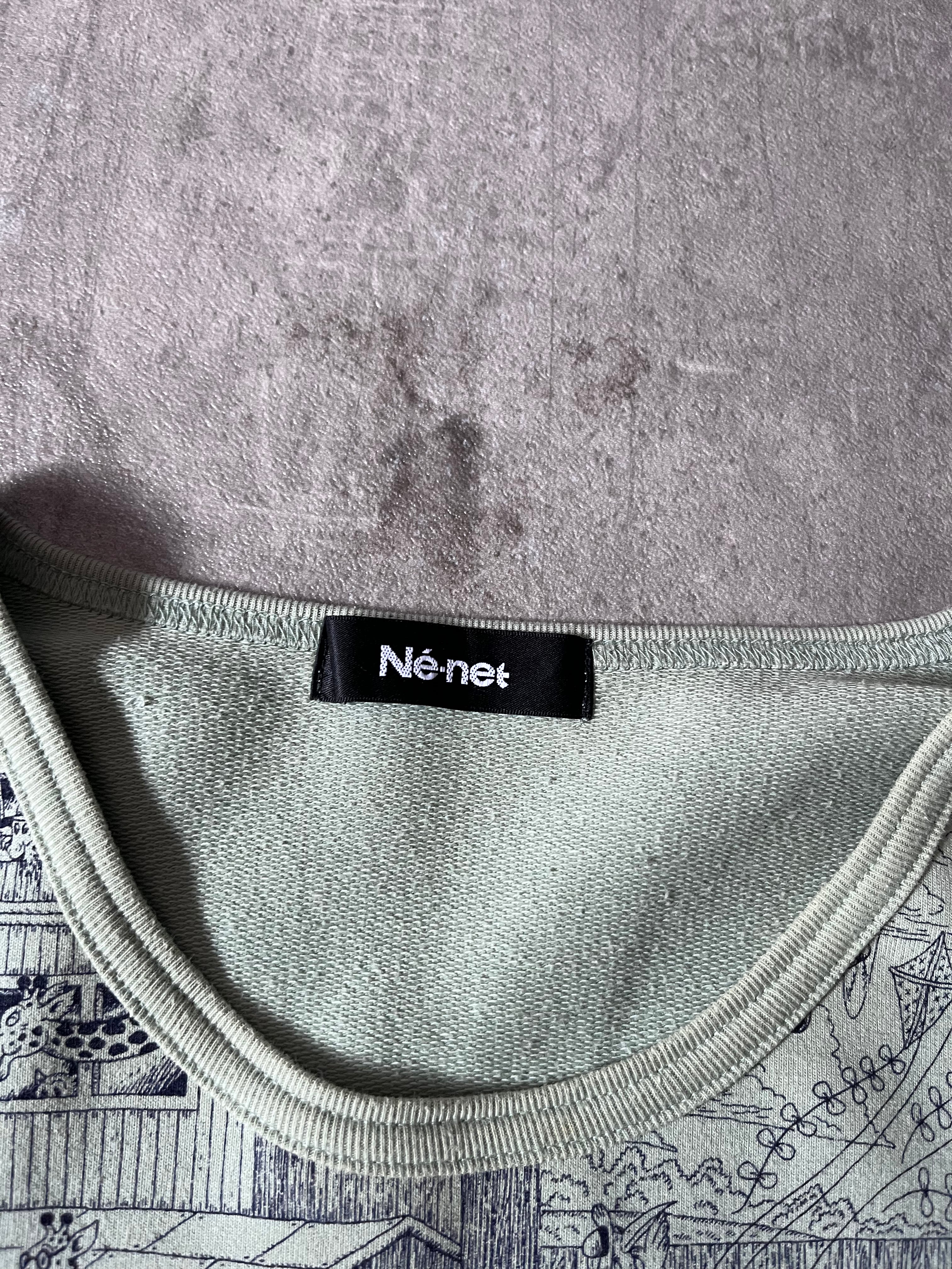 Issey Miyake Ne-Net Line Rasmus Klump Print Boxy Sweatshirt Green Women - M